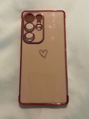 Samsung Galaxy S21 Ultra Case - Pink Heart Design
